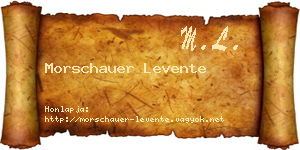 Morschauer Levente névjegykártya